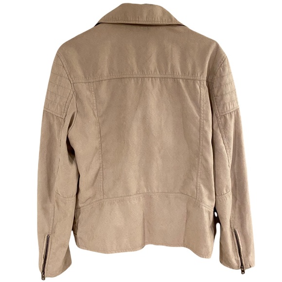 BERSHKA Suede Cream Jacket. Size M. - Picture 2 of 6